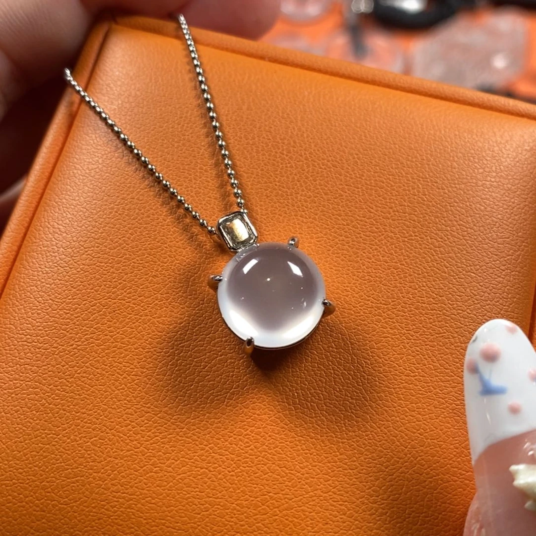 石英质玉合金颈饰蛋面