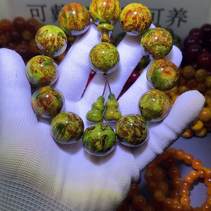 手串/手链松木（琥珀木）2.0 水墨丹青满留疤高货