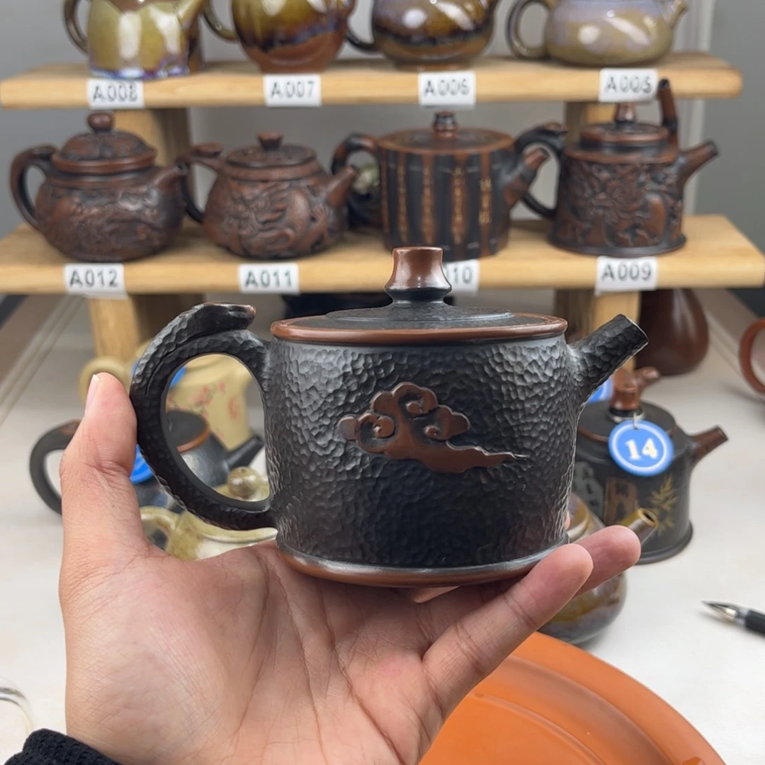 壶230cc建水紫陶老手艺人全手工制作