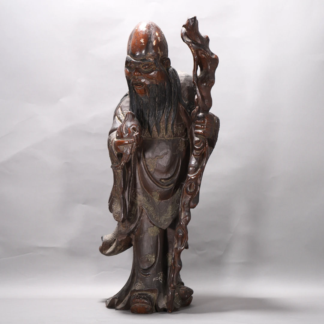 lot27  DY4427 清代 添漆寿星