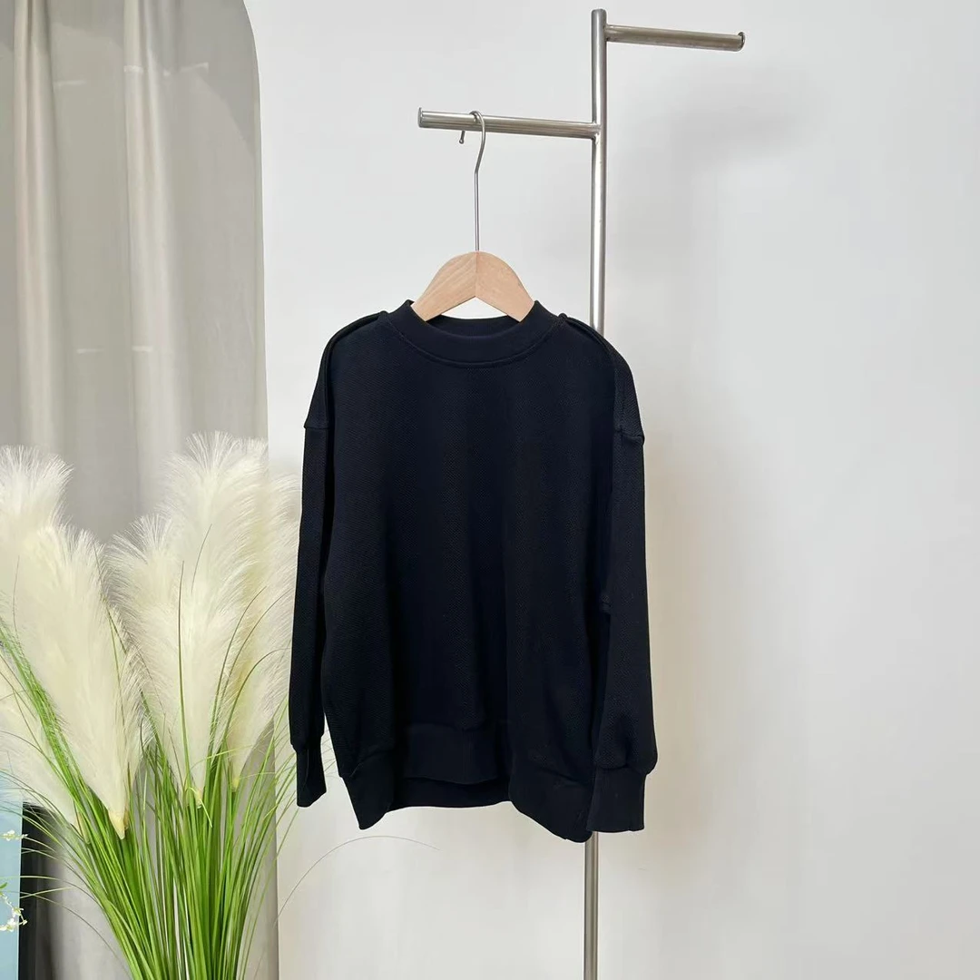 秋冬男童女童百搭卫衣黑色 3069鼓系