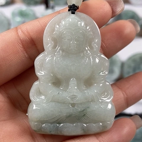 翡翠颈饰未镶嵌观音福利