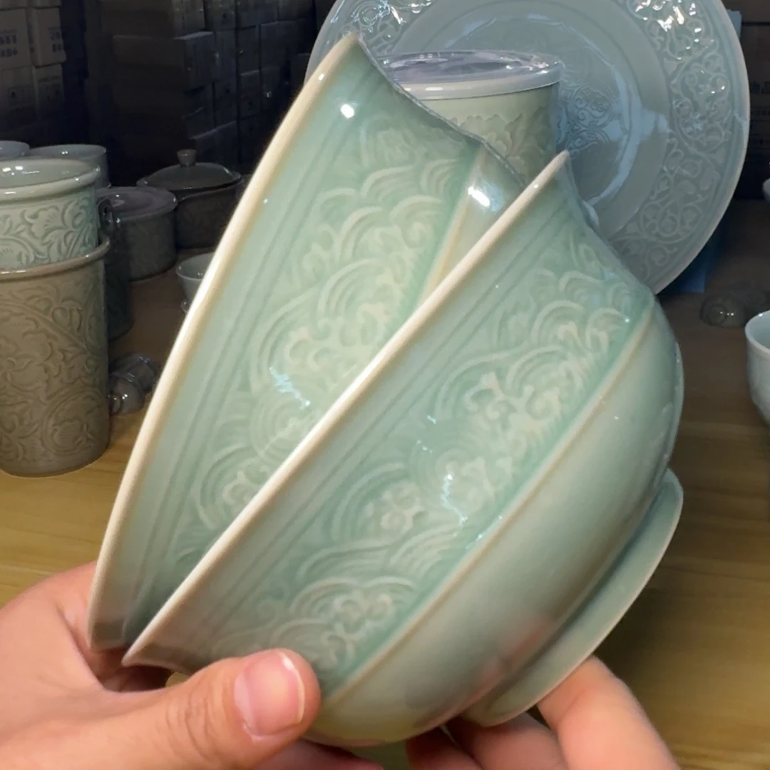 微瑕 7 英寸海浪碗 2 只