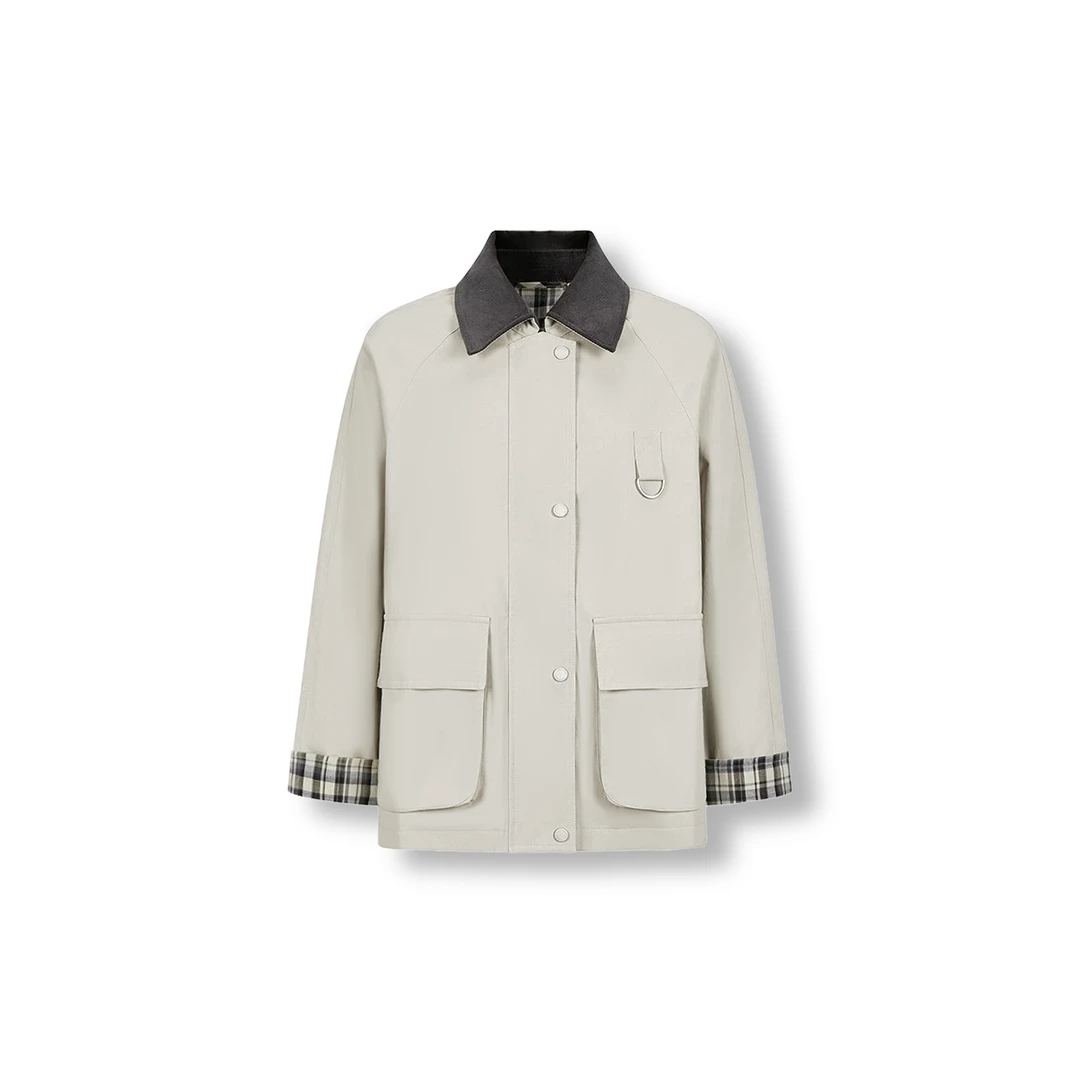 【巴恩风】25s秋季巴恩风翻领桦木米色夹克外套-1272（866115）