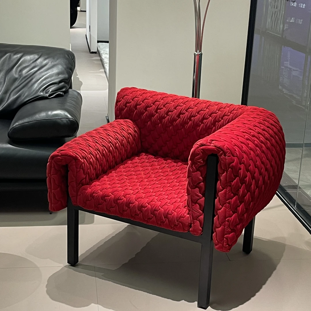 白灵【棉被椅】单人沙发现代设计师家用客厅单人椅复古沙发