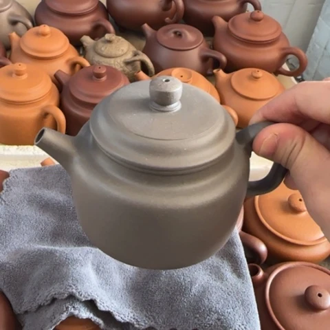 紫砂茶壶用****7天青泥料220c c