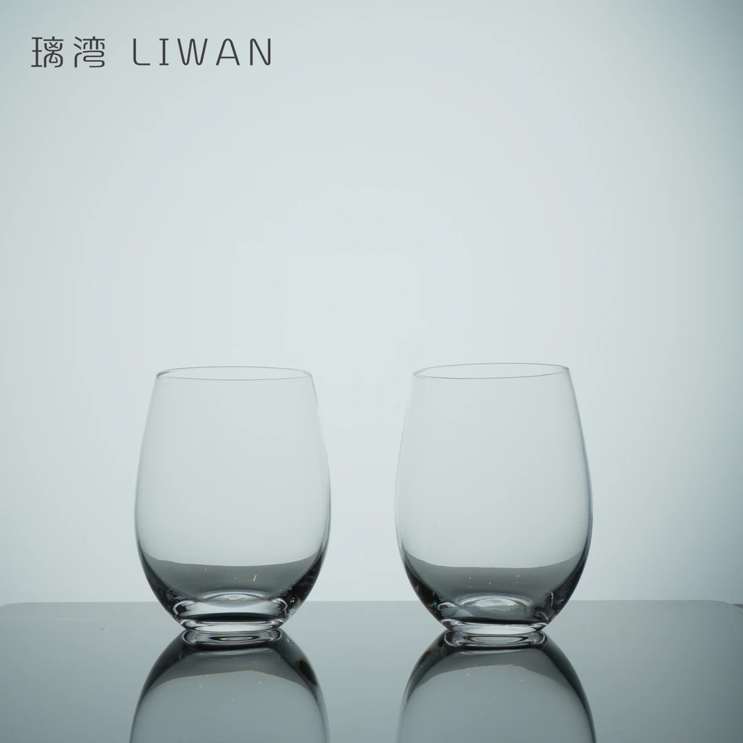 高颜值蛋形杯子餐厅水杯玻璃杯简约透明家用喝杯子咖啡杯茶杯情侣