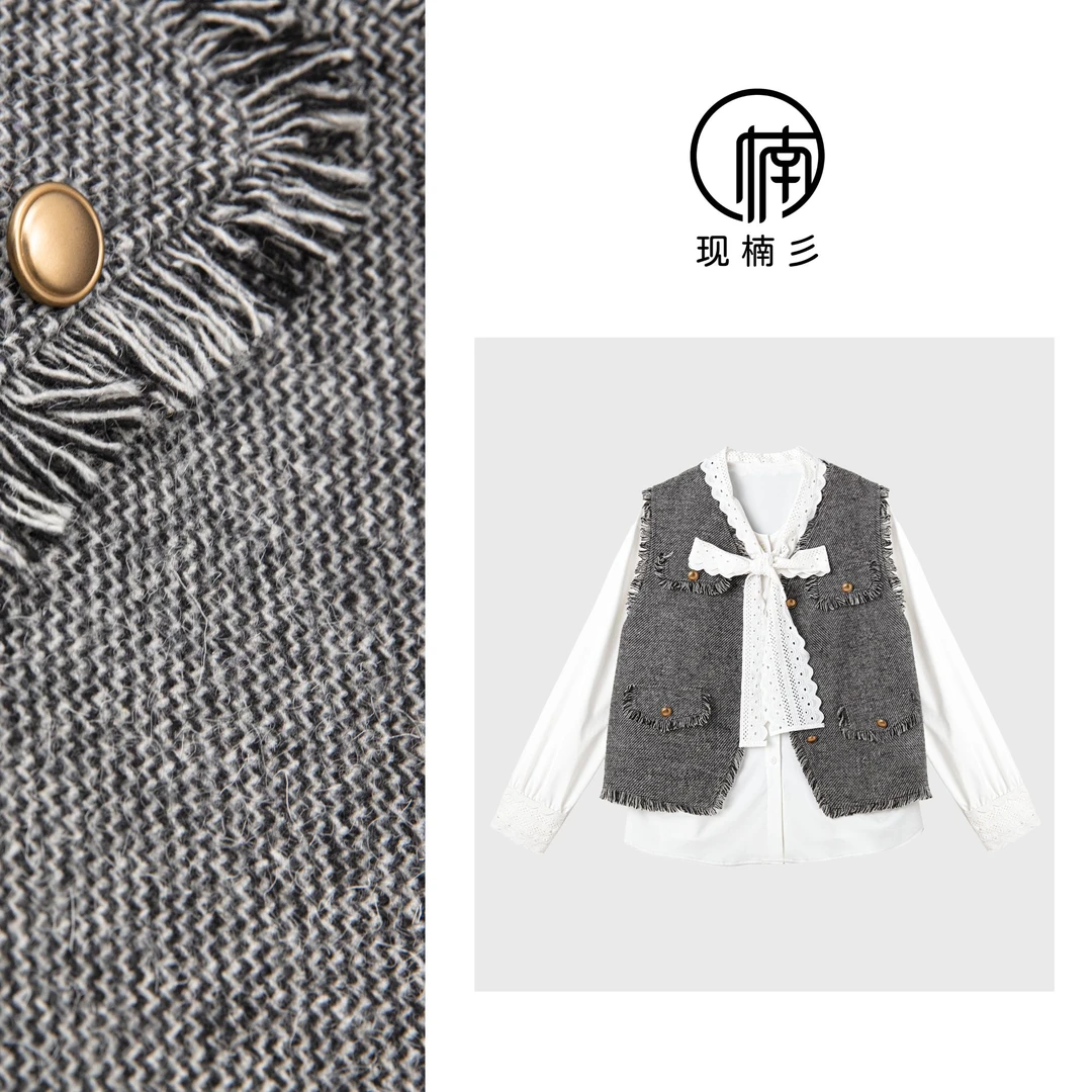 NANJIE/楠姐【白梦物语】复古格子通勤套装休闲百搭春季5NJ002