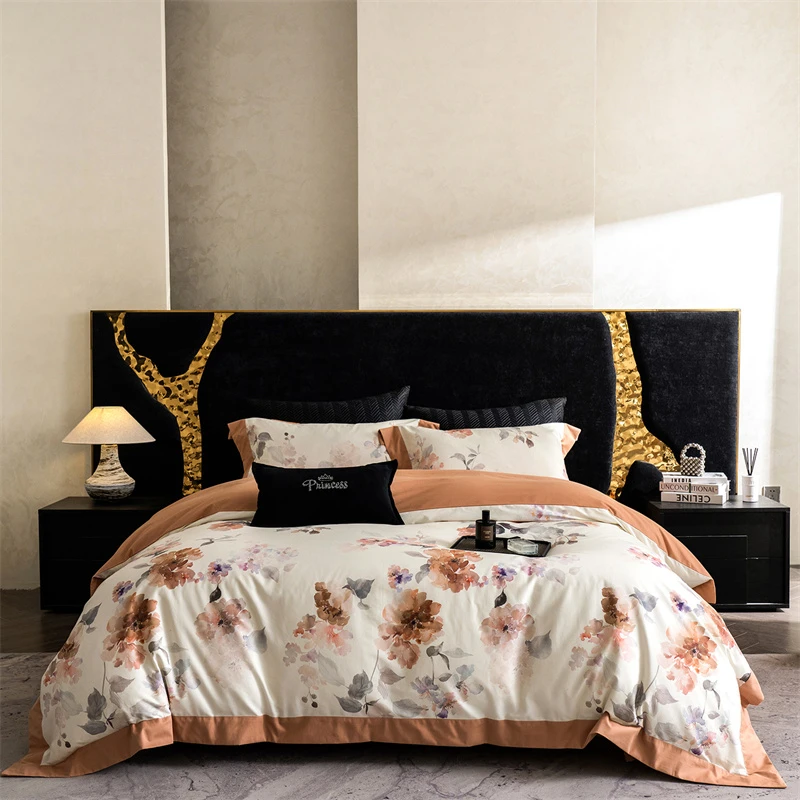 钱皇 全棉印花磨毛四件套-在水一方