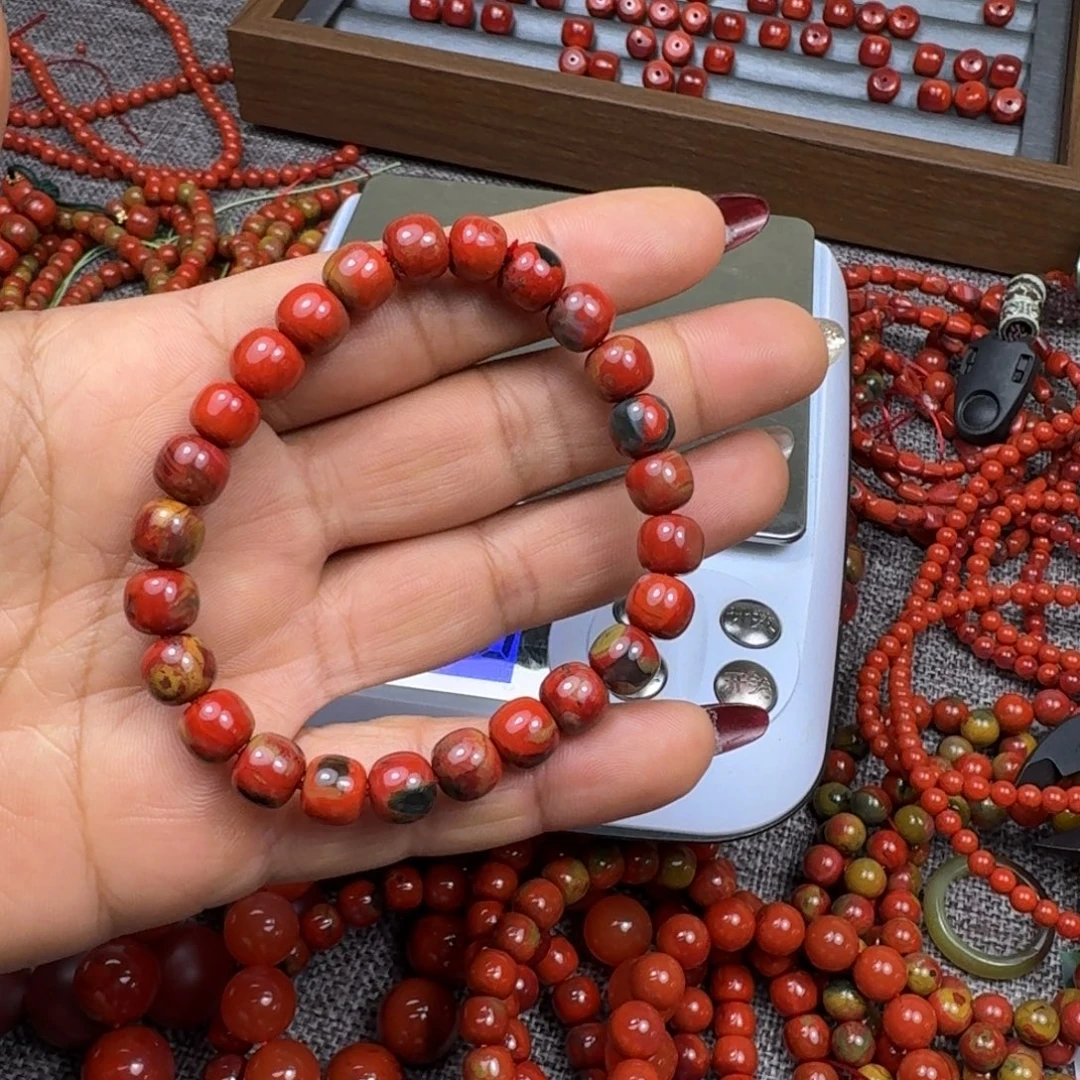 南红玛瑙未镶嵌手链