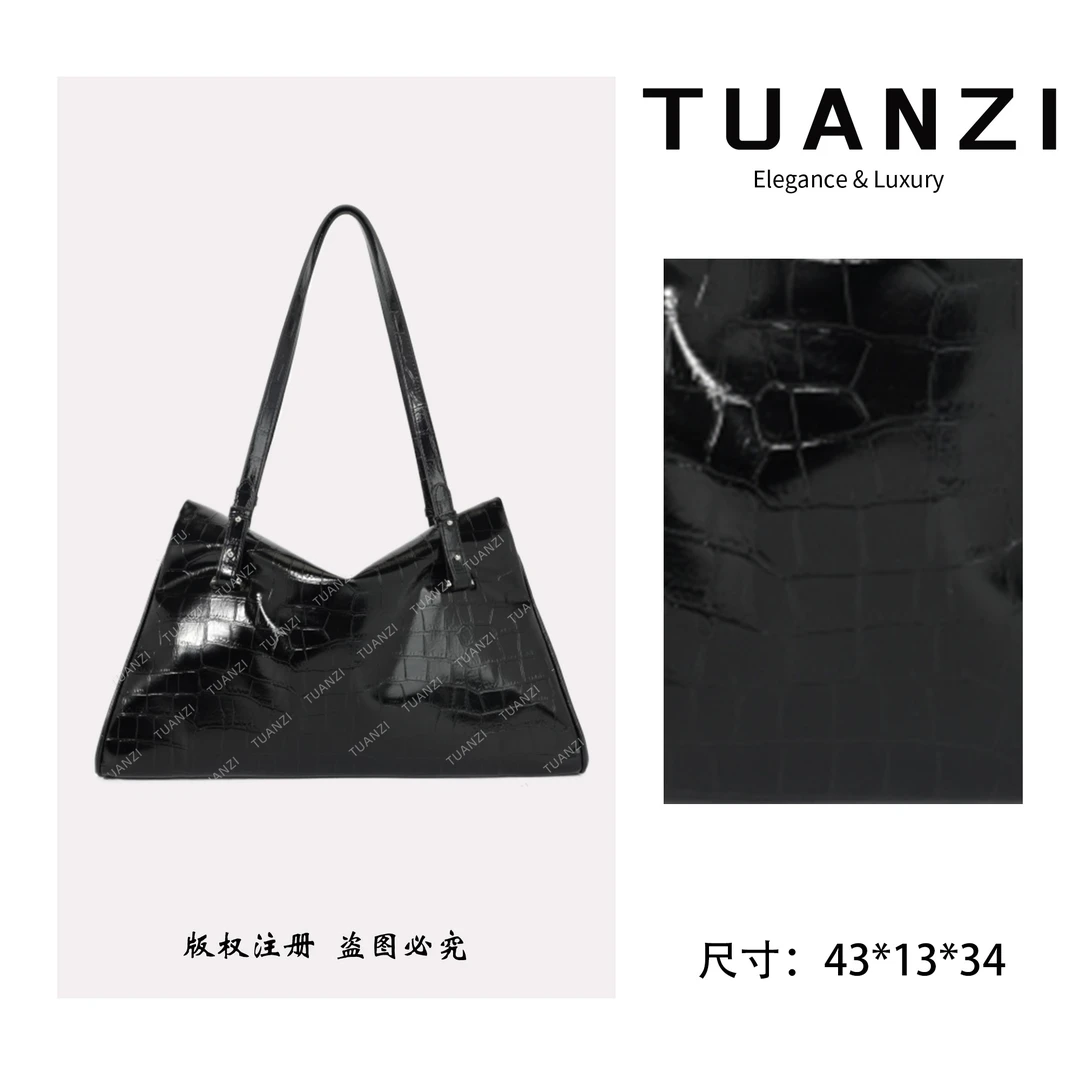 TUANZI『高端玩家』秋冬新款43cm原创设计女包 FES-6113-黑色