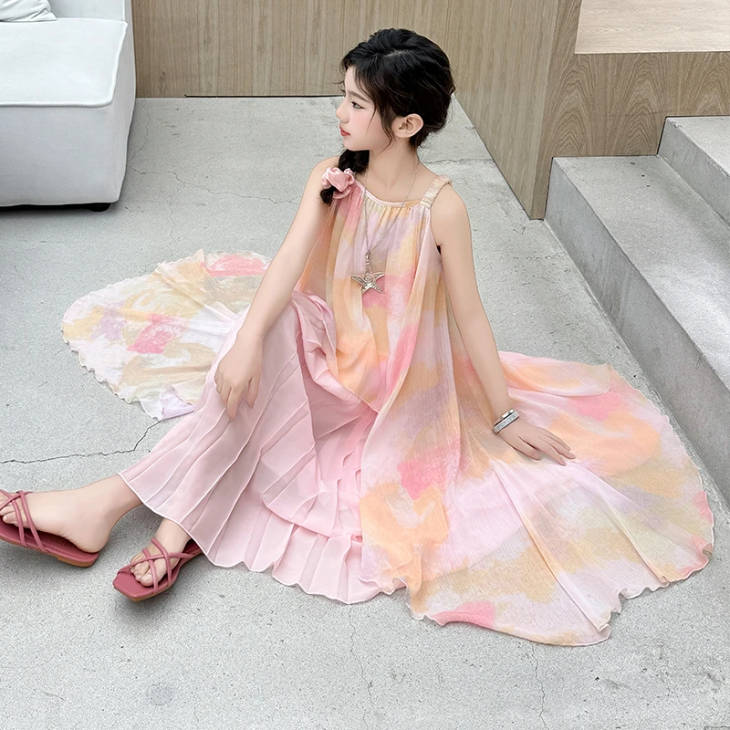 女童连衣裙夏季2025新款女大童海边度假沙滩裙儿童夏装超好看裙子