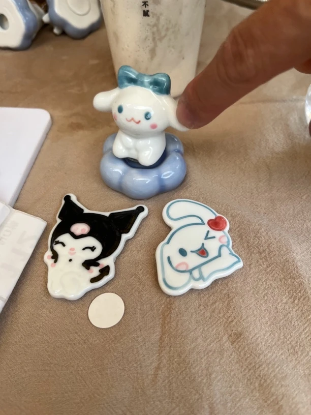 玉桂狗摆件，冰箱贴陶瓷