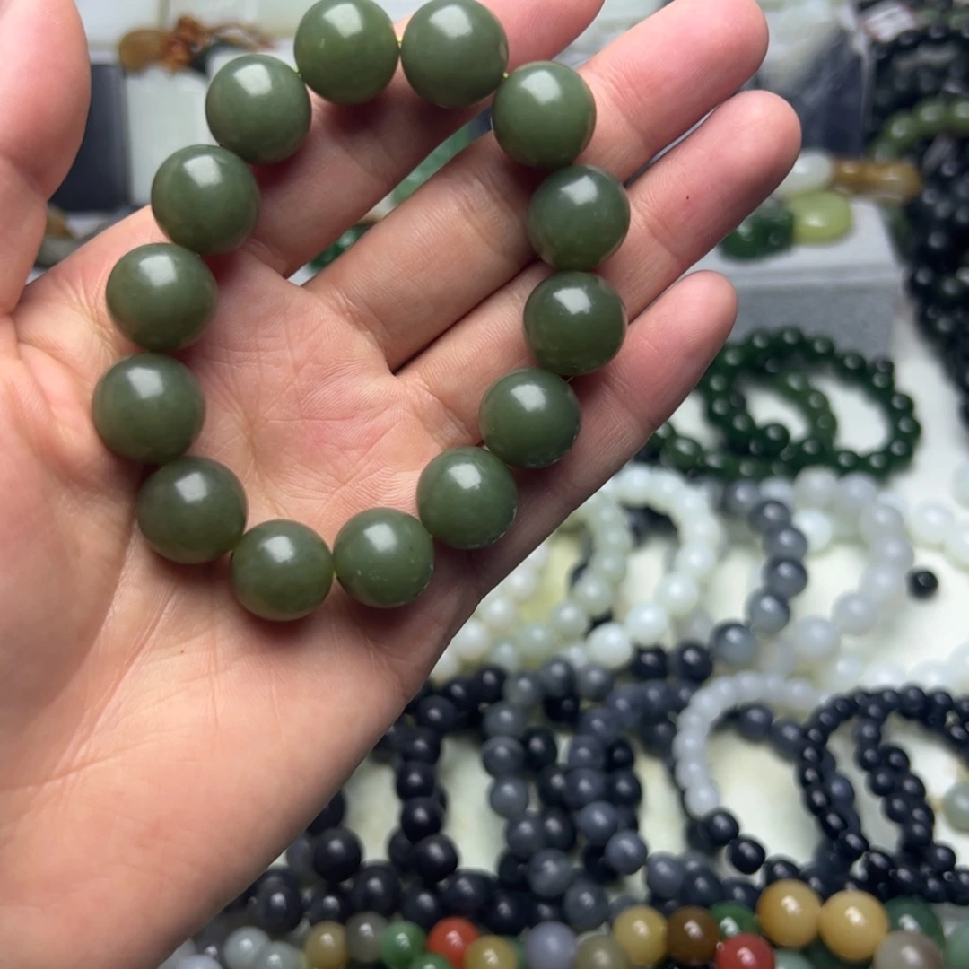 和田玉（青玉）未镶嵌手链