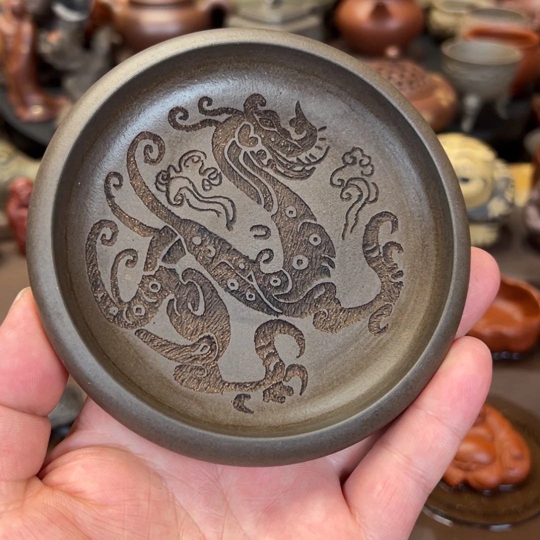 茶宠紫砂紫砂盖置壶承