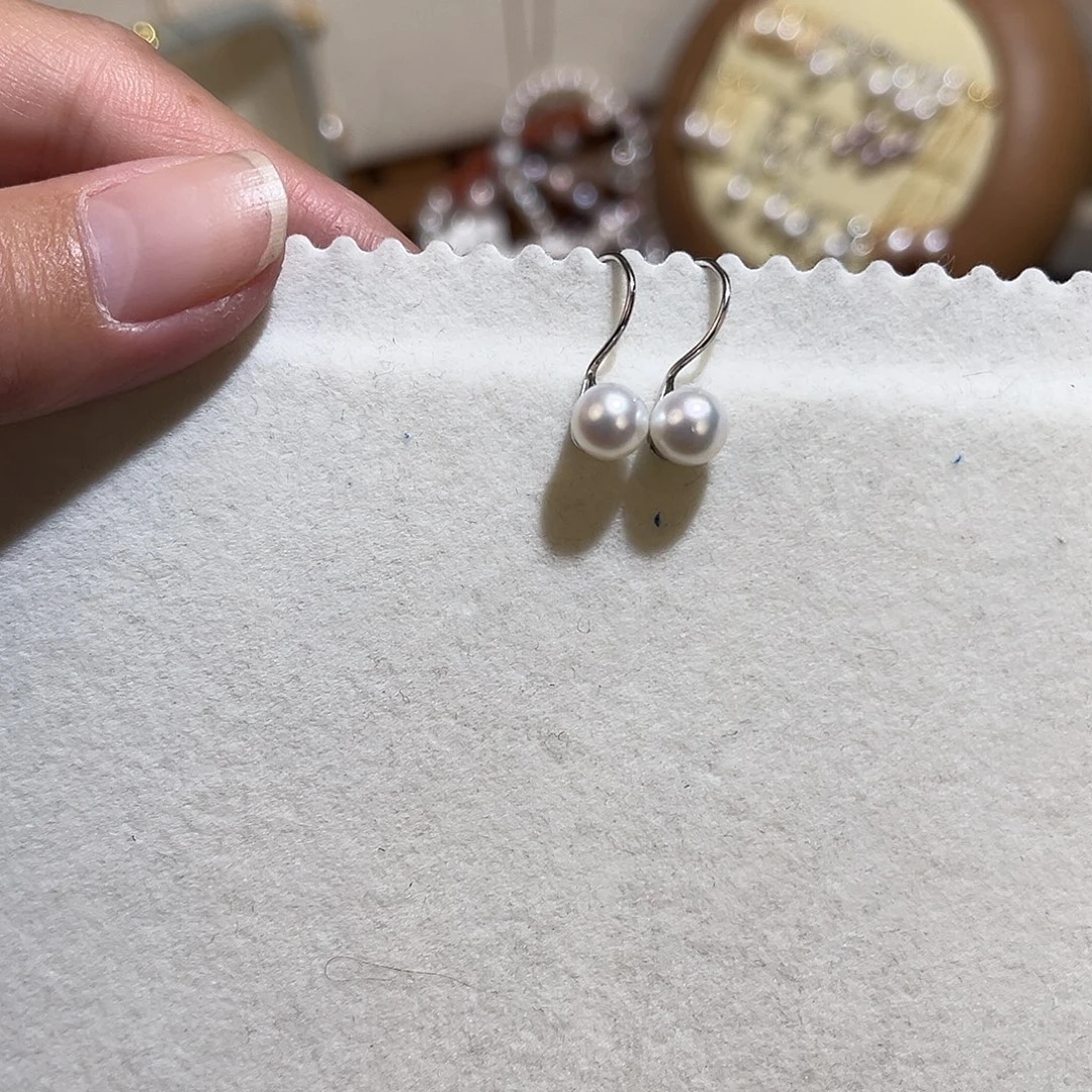 耳饰淡水珍珠银S925镶嵌