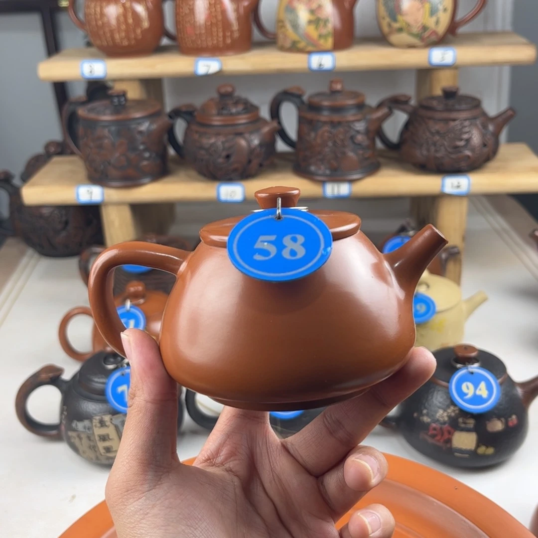 壶220cc建水紫陶全手工制作，老匠人精工精制