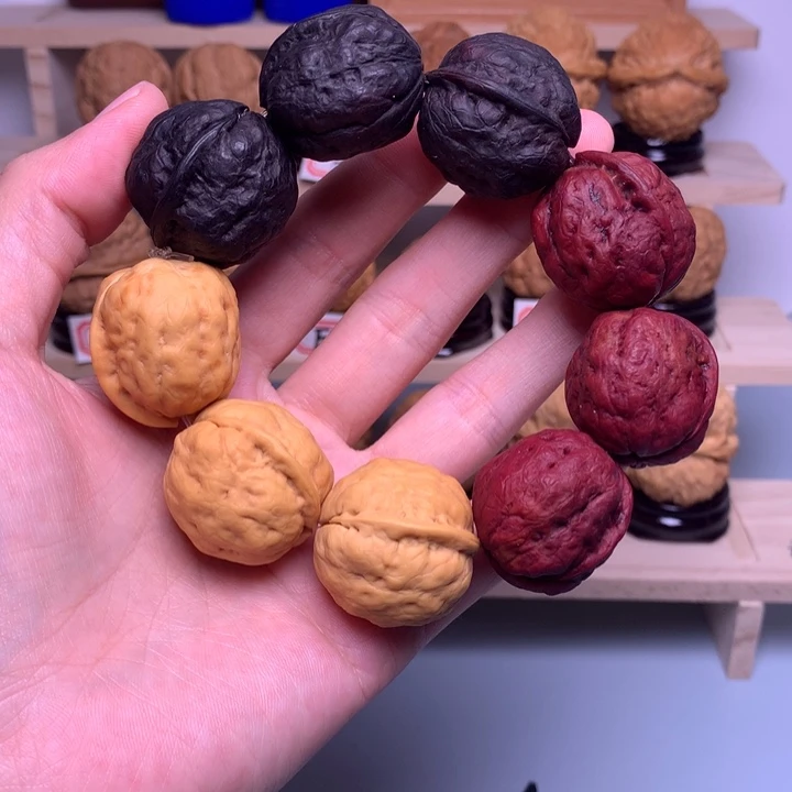 文玩核桃吊坠33林娃五彩斑斓26尺