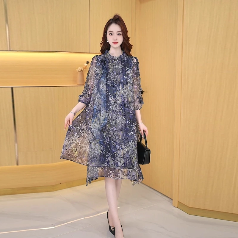 （运费险）2025春夏季新款时尚修身气质高贵洋气百搭碎花收腰显瘦