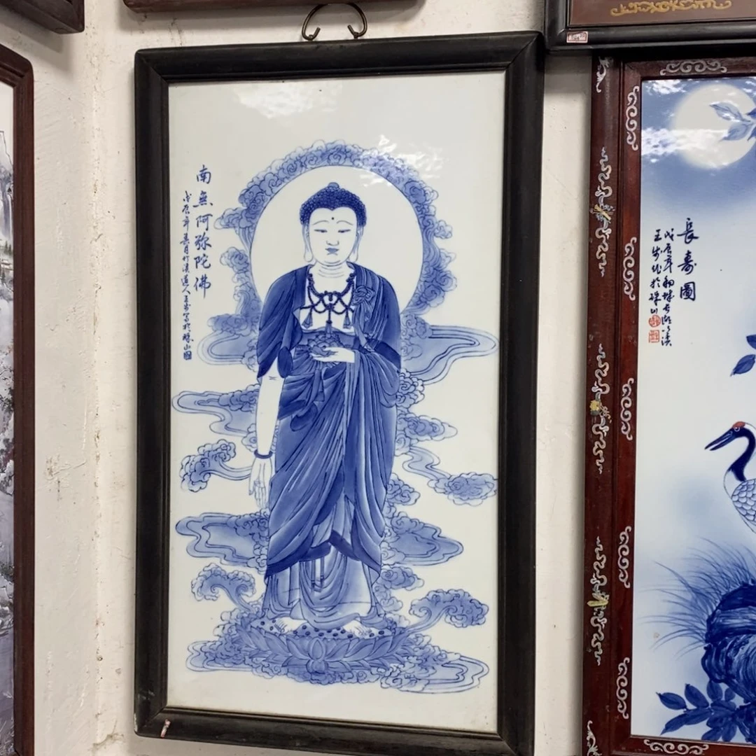 瓷片90*52 景德镇瓷板画柴窑烧制