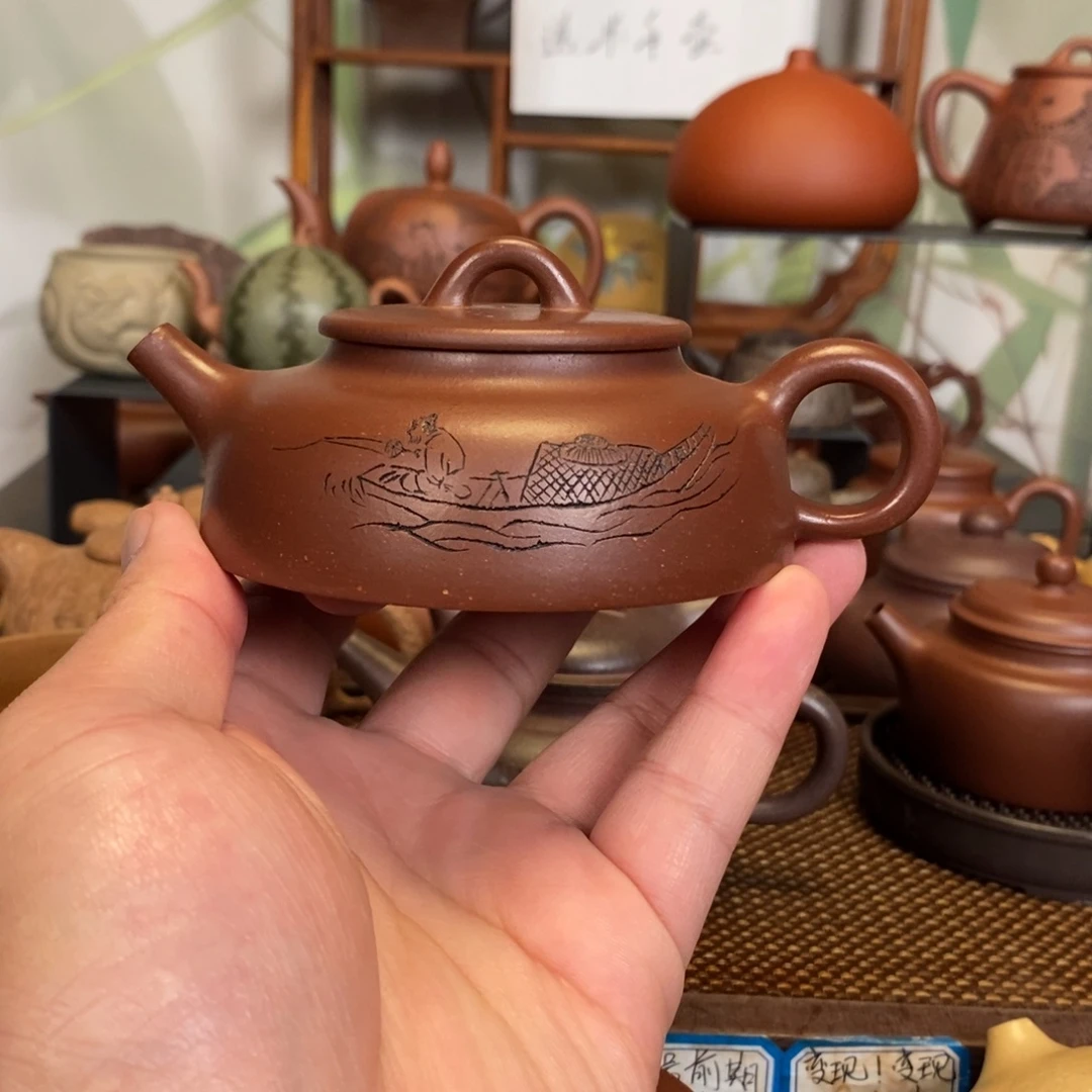 茶壶紫砂150cc三足壶