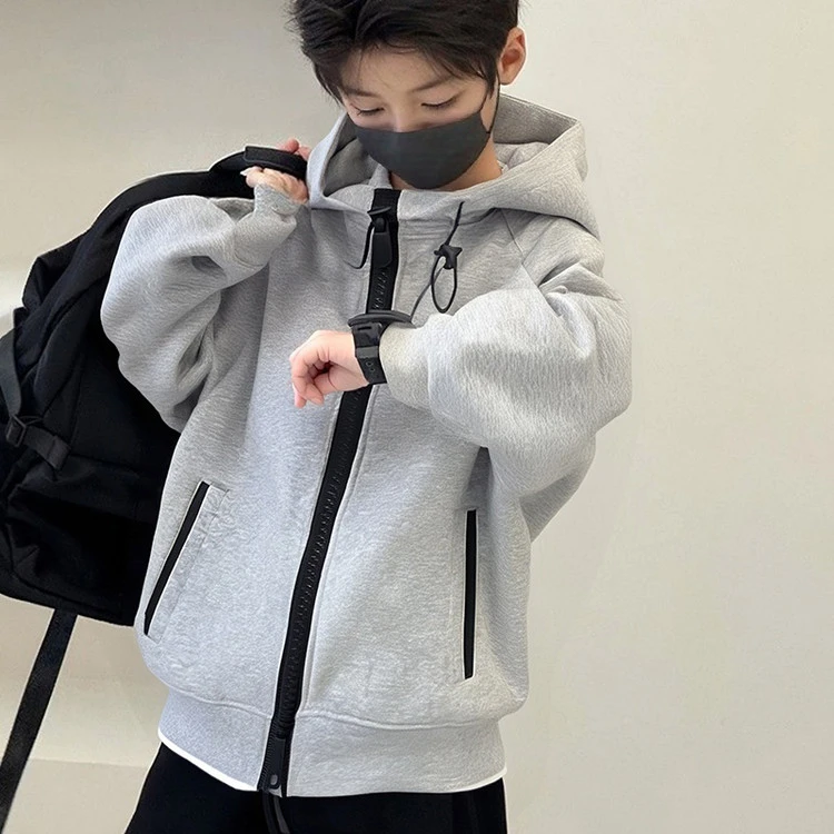 休闲百搭春季潮流学生春秋季外套男童春款新款儿童冲锋衣长袖开衫