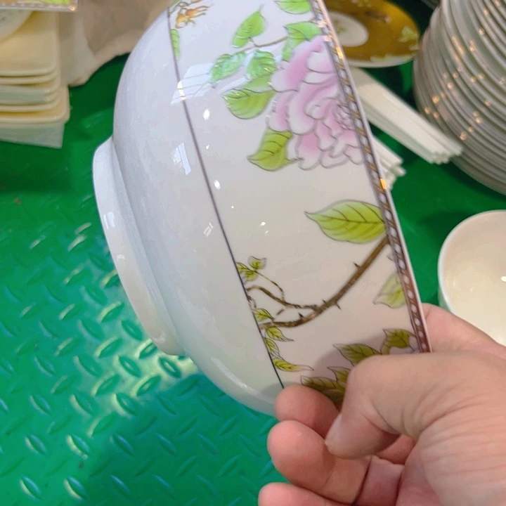 瓷片琴瑟八寸汤碗一个哇塞