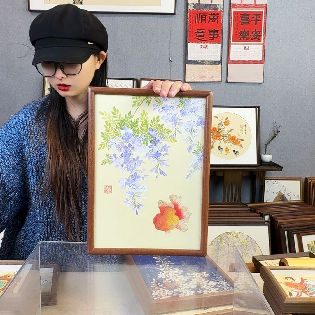 书法纯手绘，纯手写带框尺寸：23×32厘米