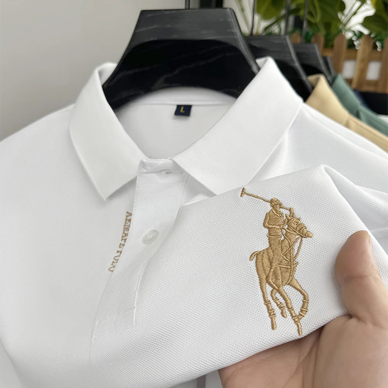 【专柜品质 买一送一】2025运动短袖Polo衫男士刺绣翻领大码T恤商务