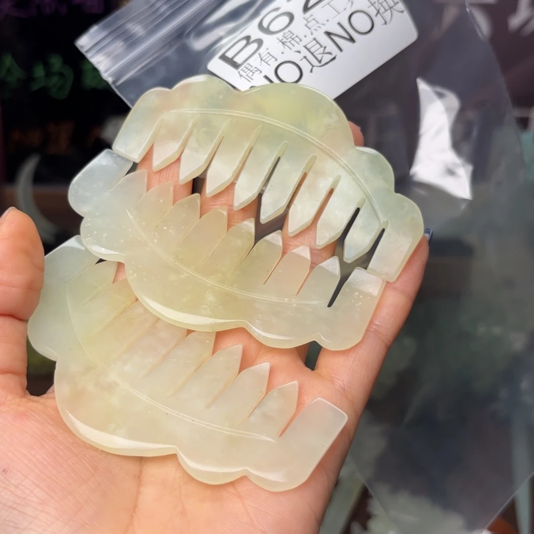 蛇纹石玉合金发饰