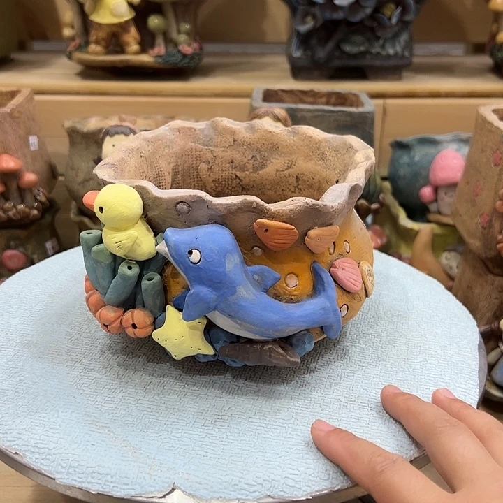 嘻哈多肉花盆百搭