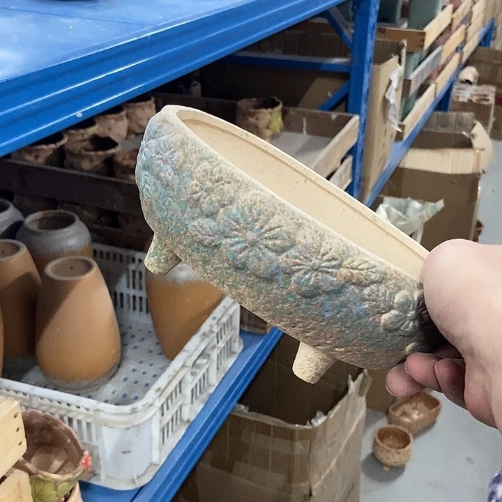 花盆单场满9.9发货20×15×8.5变形底部不平