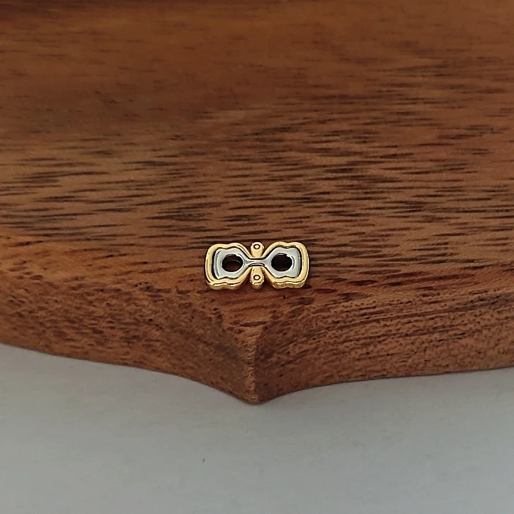 升级款福元八字金色扣侧挂尺寸6*12mm配饰（非石页福鸢八字金扣）