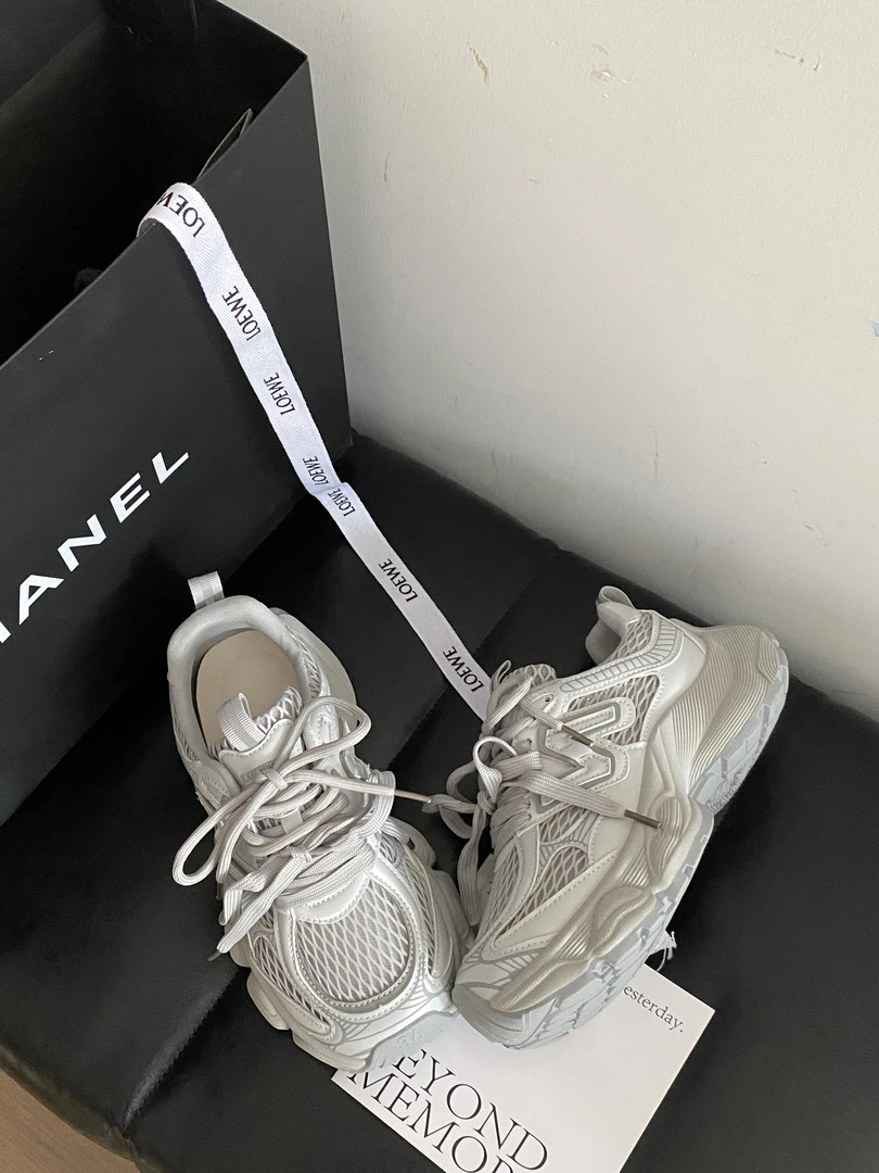 厚底老爹鞋女2025夏季单网透气运动休闲鞋百搭时尚