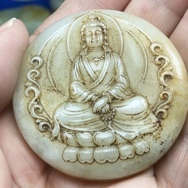 痴***哥和田玉（青白玉）未镶嵌颈饰