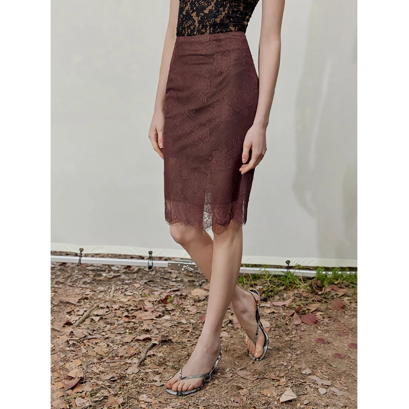 MixSelection｜复古优雅蕾丝半身裙法式轻奢新款MSAJQ0006
