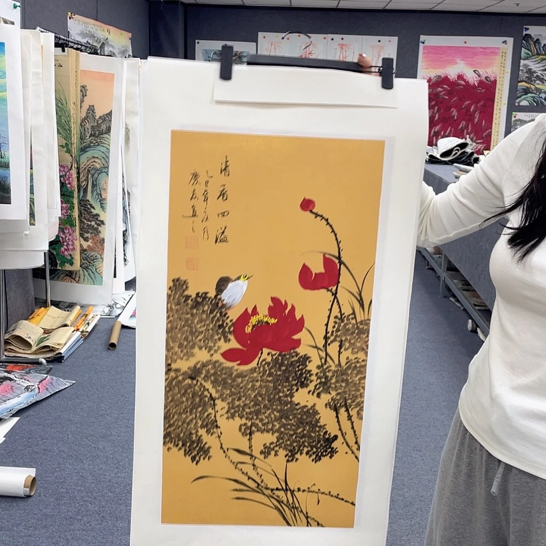 国画作品小姐姐放漏…