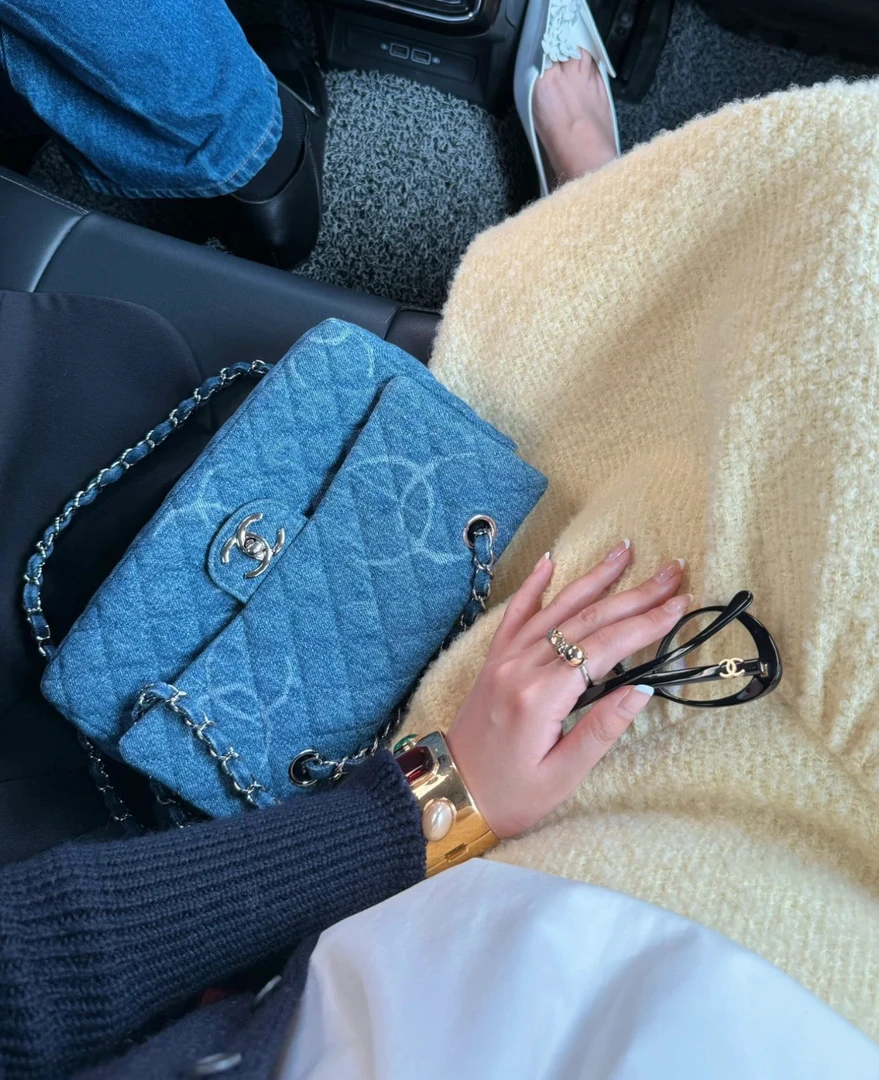 95新 Chanel/香奈儿 扎染牛仔cf中号包 26cm 13434137