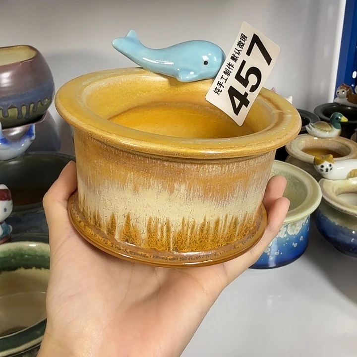 景德镇手工陶瓷盆 口9
