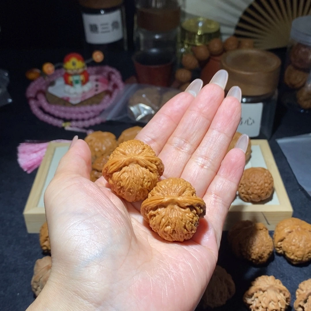 吊坠文玩核桃莲花34