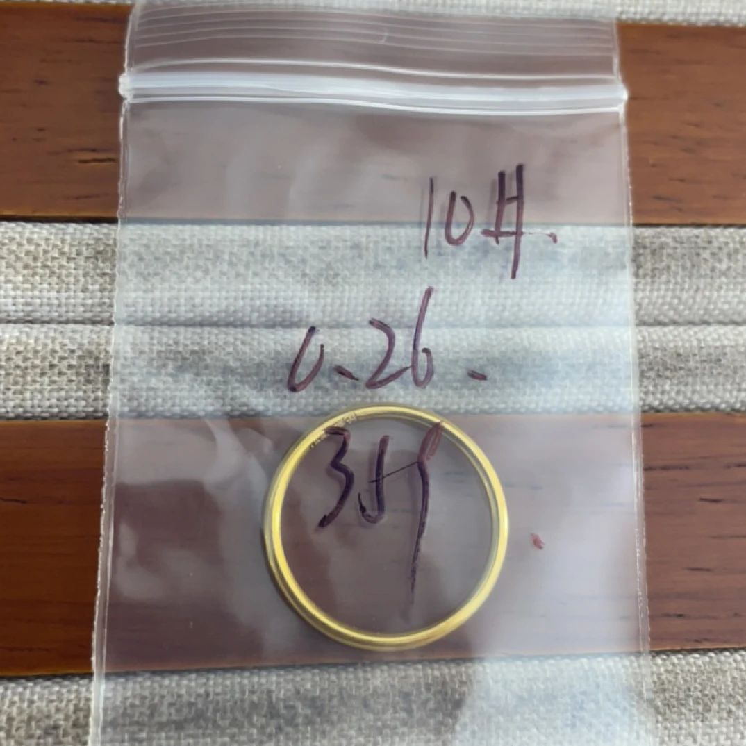 A0克重0.26 10号 亮面戒指 足金999