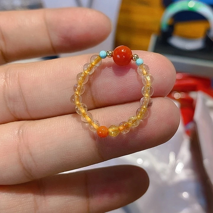 黄晶手绳未镶嵌原创设计