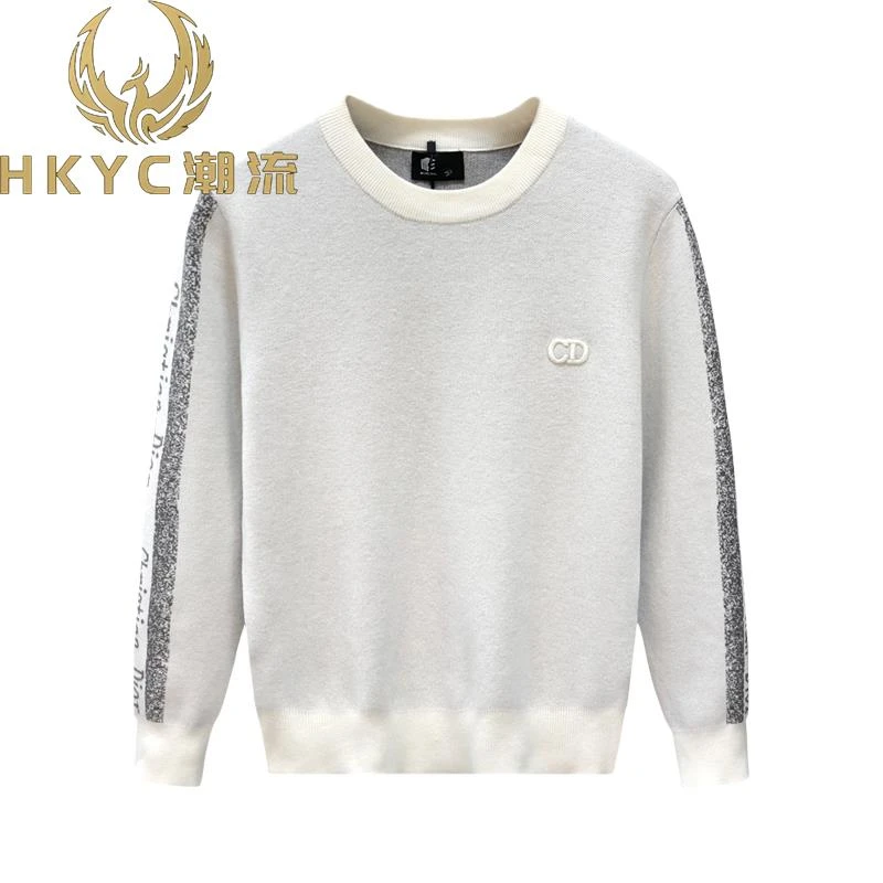 HKYC设计感痞帅高端毛衣男帅气针织衫2025冬季新款男士打底衫线衣