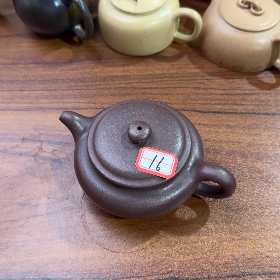 茶壶紫砂16号紫砂壶瑕扁腹