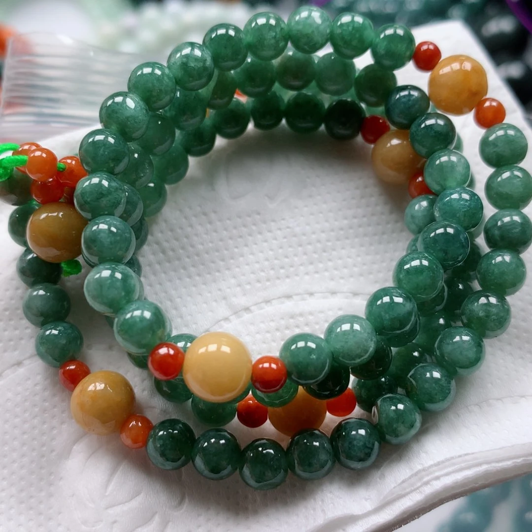 翡翠未镶嵌颈饰手串