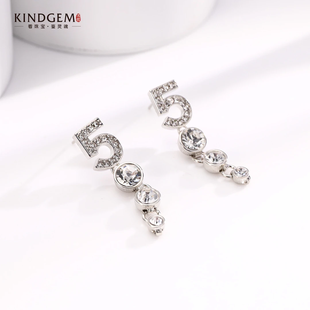 铜合金锆石耳饰 轻奢气质高级感时尚简约耳环BP53XLZC-17174