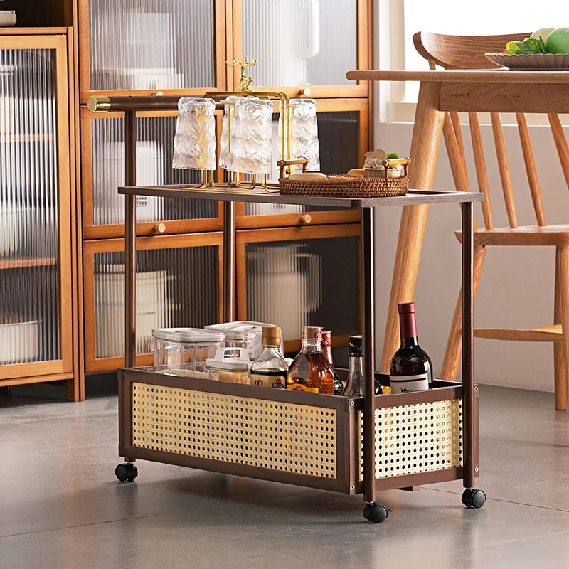 可移动厨房置物架子多功能多层碗碟用品家用大全橱柜调味料收纳架