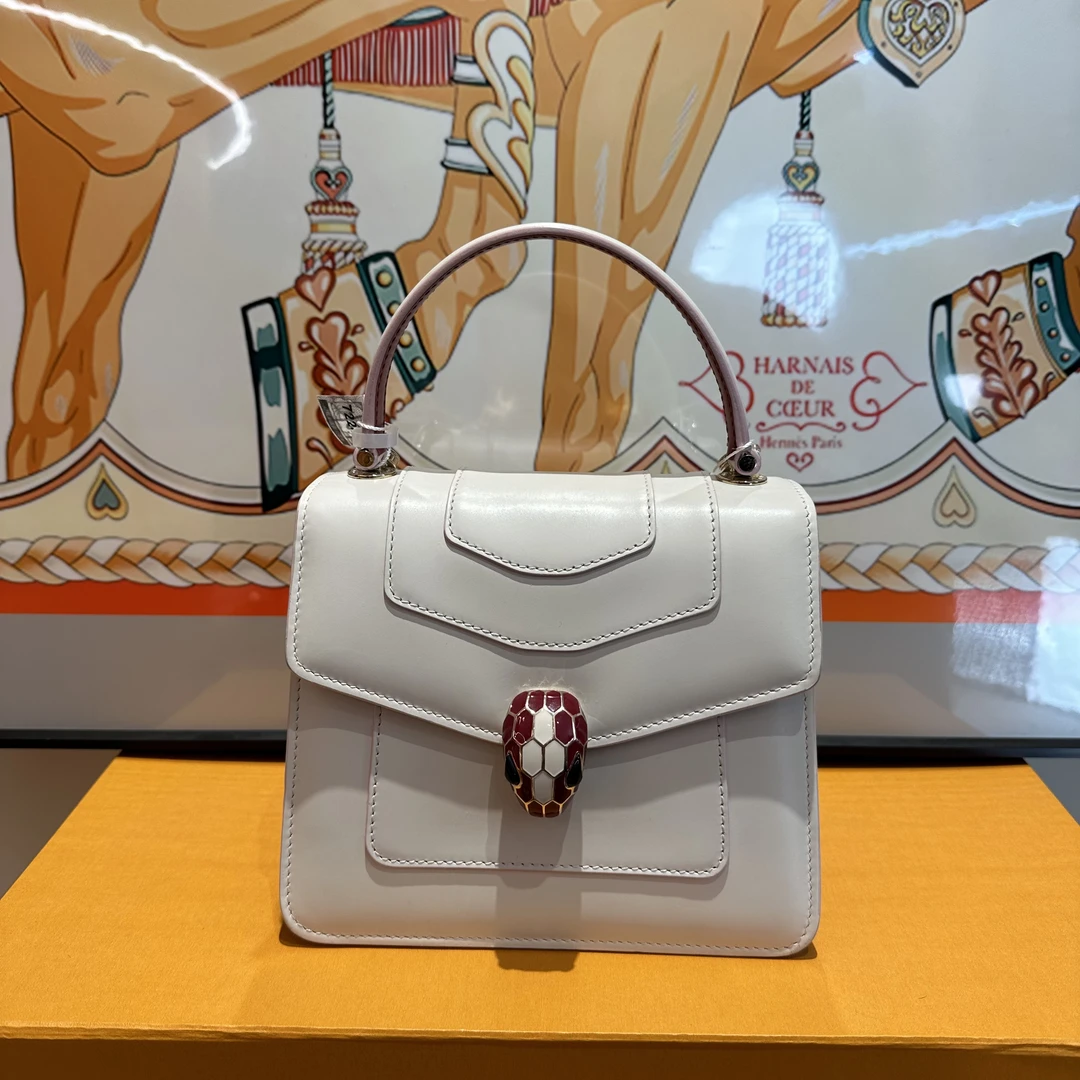 95新 BVLGARI/宝格丽 【TVB识货】 宝格丽 红白蛇头链条包