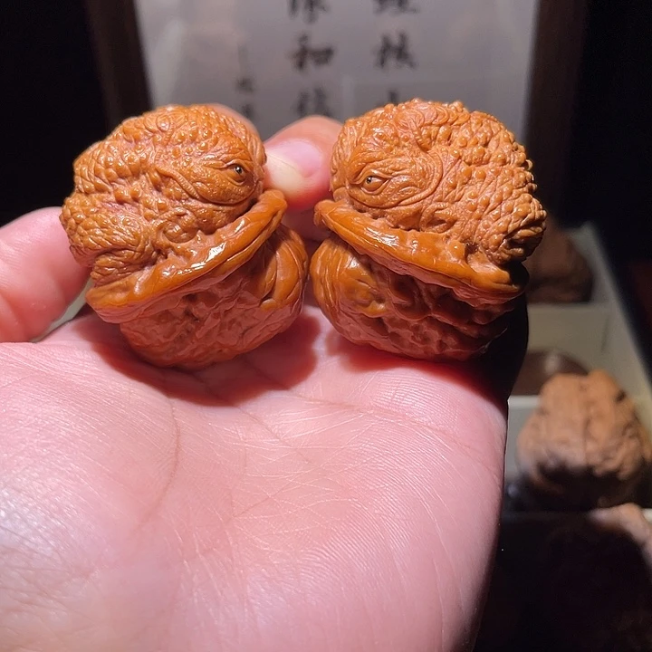 核桃手串/手链43×45蛤蟆头雕刻