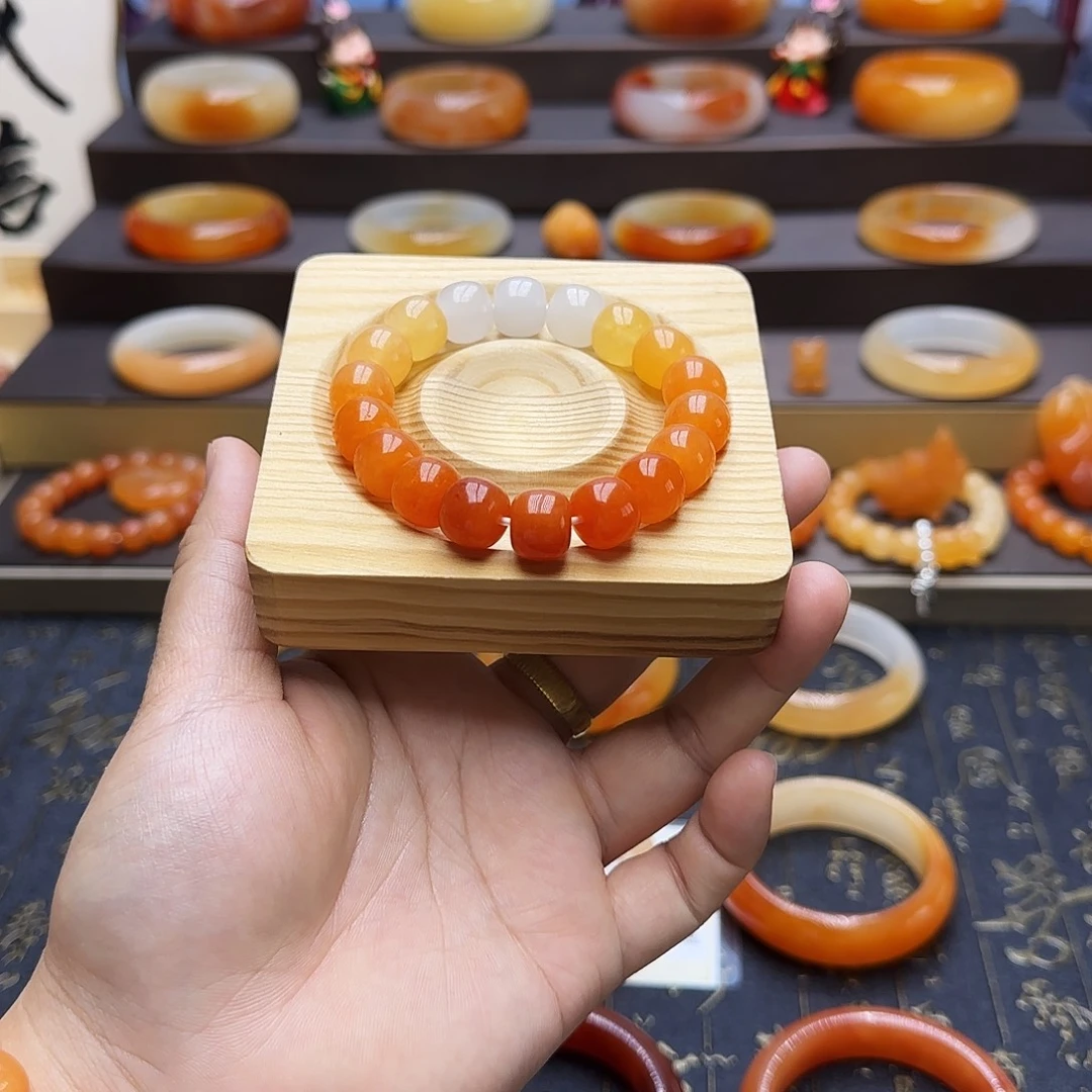 元***咪石英质玉（黄龙玉）未镶嵌手串